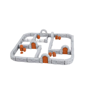 Conjunto de terreno de pared modular de mazmorra TRPDICES de 50 piezas