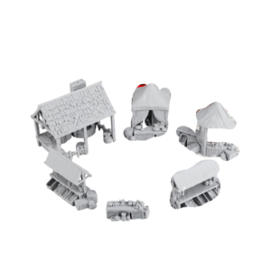 28mm Street Market Terrain Set - Mercado - RPG