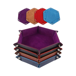 Hexagonal Velvet Dice Tray for RPGs